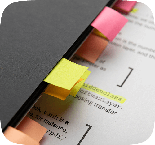 text-annotations-on-paper-document