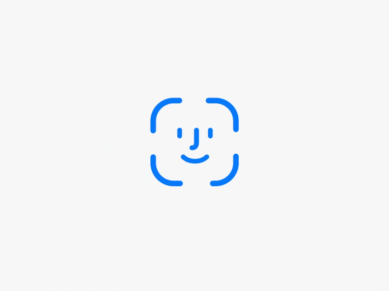 Face ID icon representing data annotation in everyday life for phone unlocking
